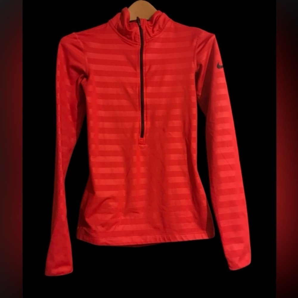 Nike Women's Red Long Sleeve Dri-Fit Top
